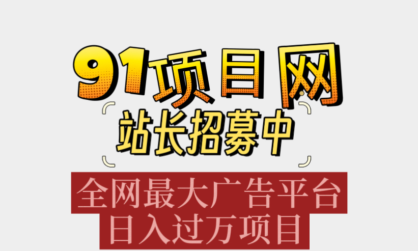 91项目网站长招募中 有兴趣联系站长对接-项目网
