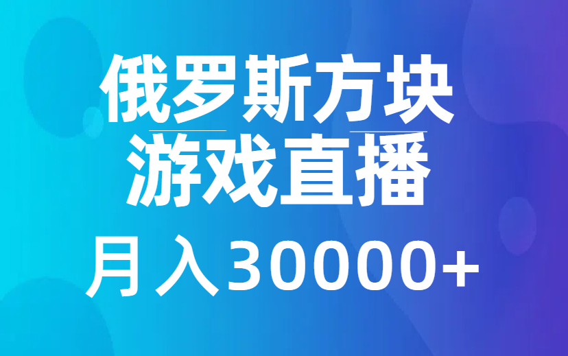 通过玩俄罗斯方块 游戏实现月赚3万+的冷门 赚钱方法-项目网