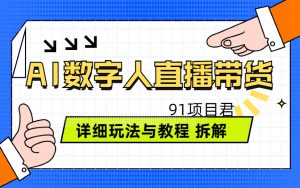 AI数字人带货野路子玩法,5分钟制作一条视频,带货28万+(附详细教程)-项目网
