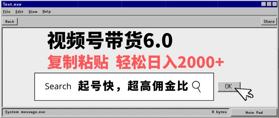 视频号带货6.0玩法，短视频打爆直播间纯自然流，不付费，条条作品上热门，爆率100%，新手小白轻松日入2000+保姆级教程-项目网