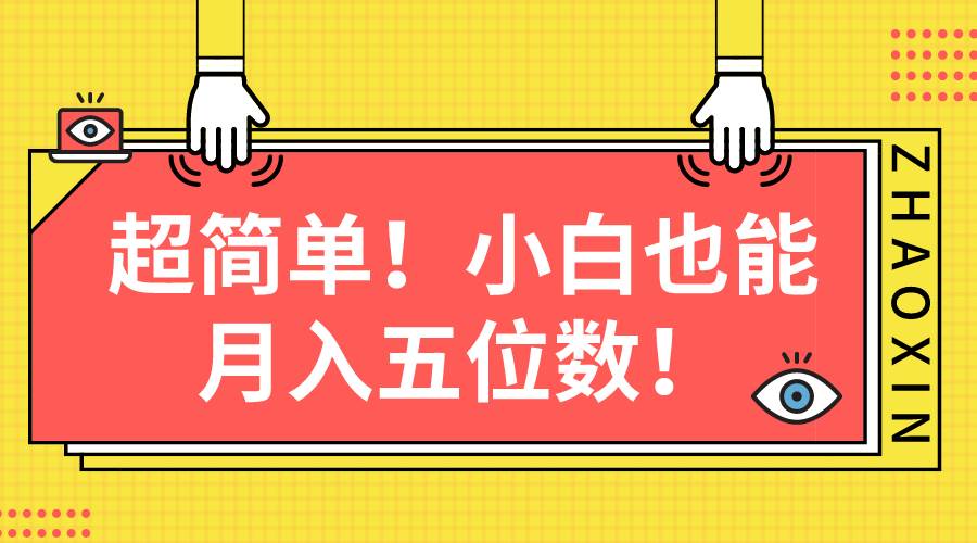 超简单图文项目！小白也能月入五位数-项目网