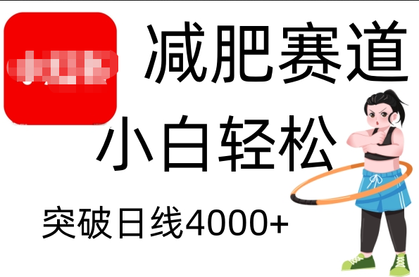 小红书减肥赛道，小白轻松日利润4000+-项目网