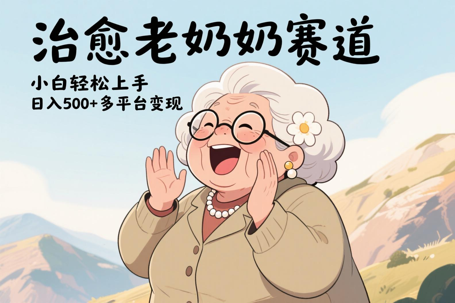 视频号治愈老奶奶赛道，小白轻松上手，日入500+多平台变现-项目网