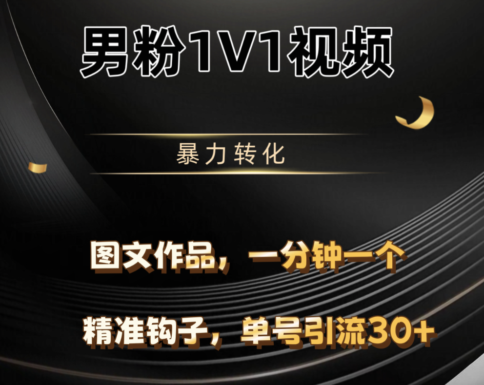 男粉1V1视频，硬改摄像头，高客单暴力转化，单日600+-项目网
