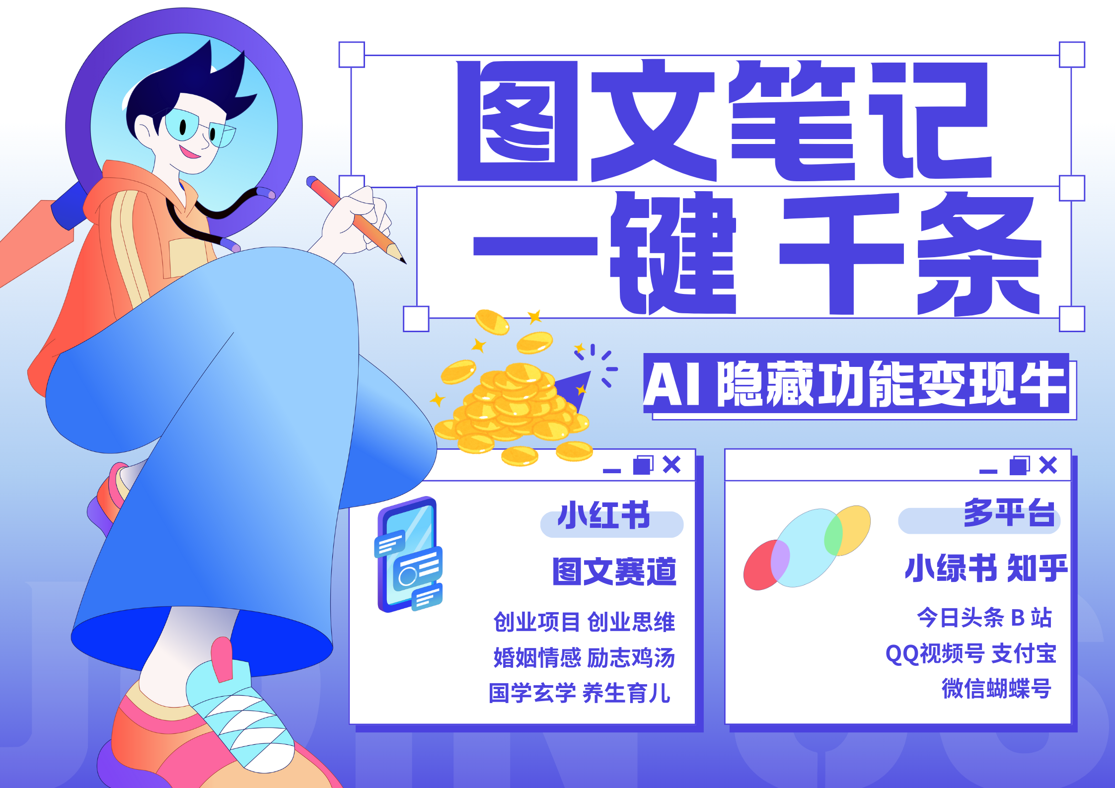 小红书小绿书 秒生图文一键千条 轻松变现3W+-项目网
