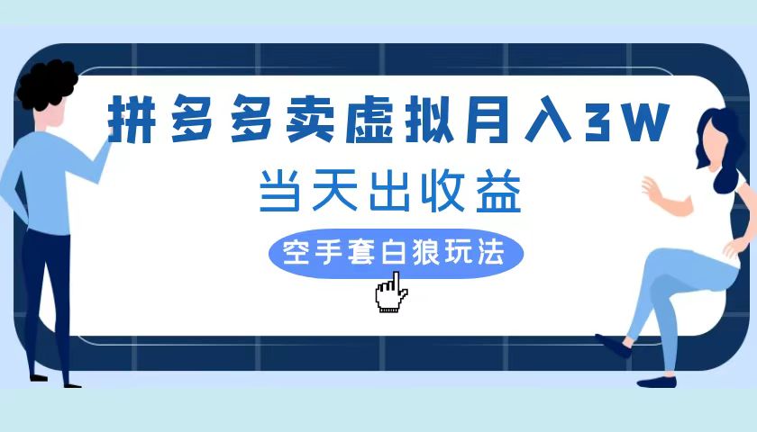 拼多多虚拟项目，单人月入3W+，实操落地项目-项目网
