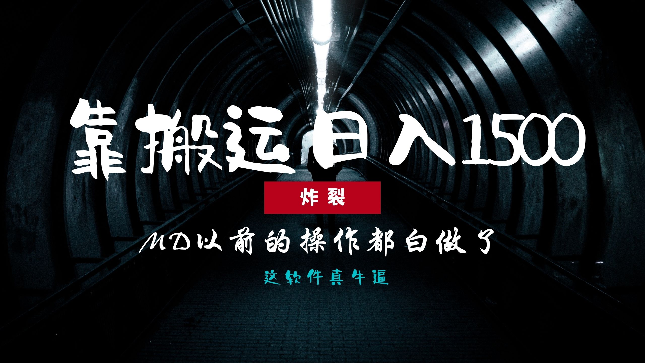 炸裂！0基础搬运也能批量日赚1500+，以前的操作都白做了！-项目网