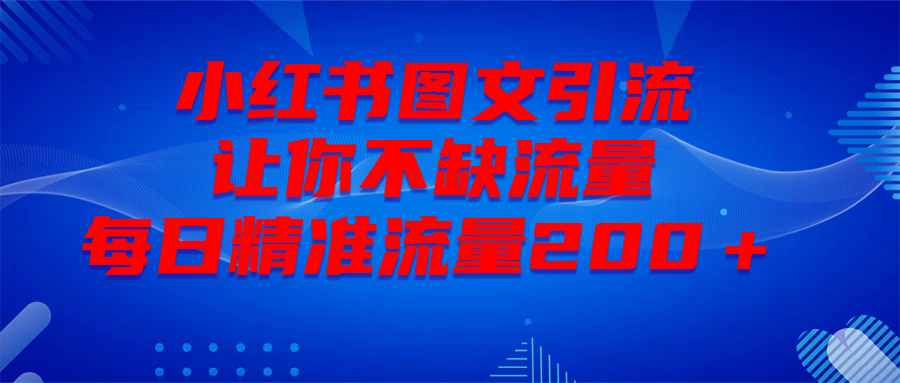 最新！小红书图文引流，全面解析日引300私域流量，是怎样做到的！-项目网