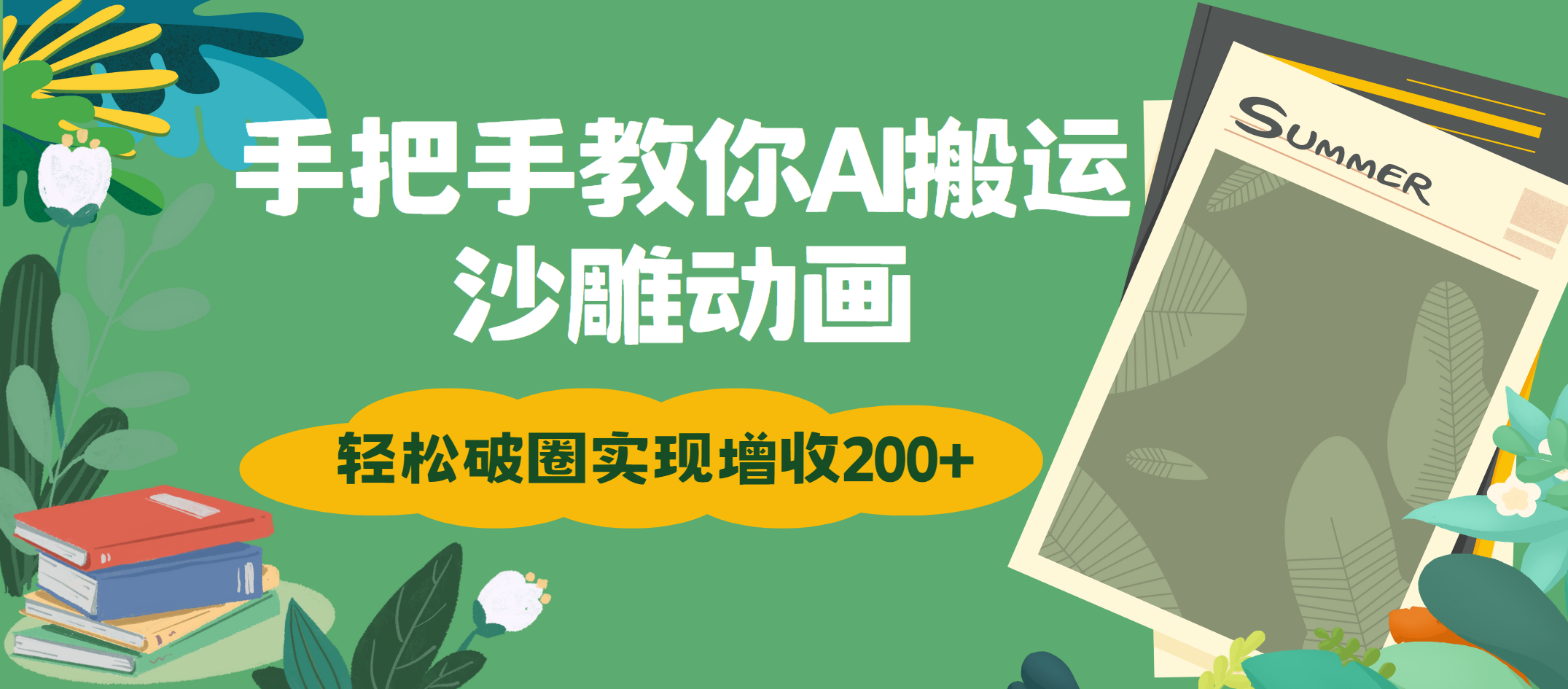 手把手教你用AI搬运沙雕动画轻松破圈实现增收200+-项目网