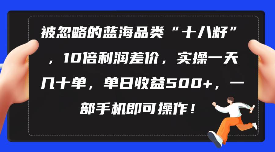 被忽略的蓝海品类“十八籽”，10倍利润差价，实操一天几十单 单日收益500+-项目网