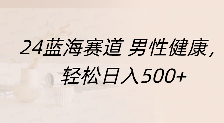 蓝海赛道 男性健康，轻松日入500+-项目网