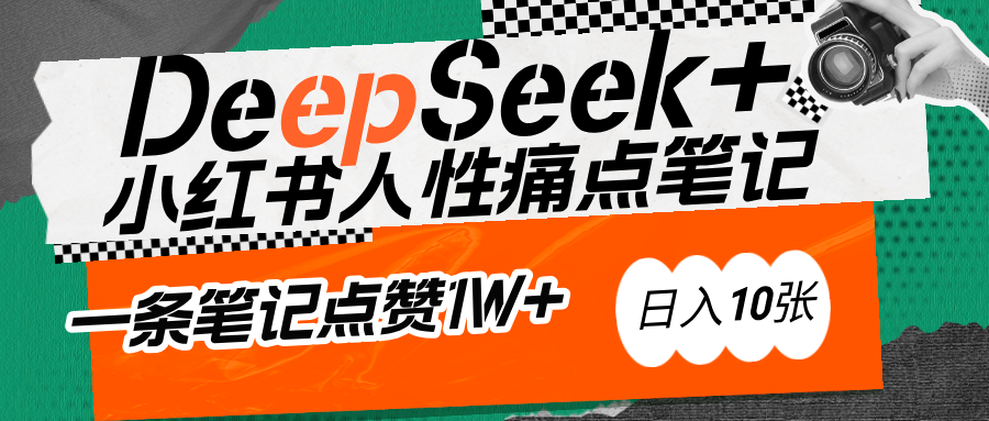 AI赋能小红书爆款秘籍：用DeepSeek轻松抓人性痛点，小白也能写出点赞破万的吸金笔记-项目网