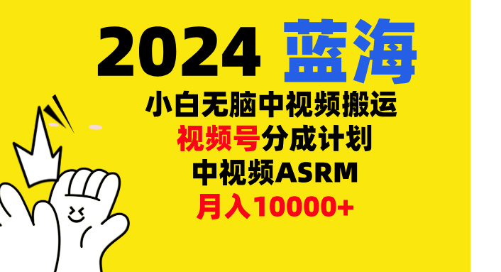 小白无脑复制-中视频视频号-分成计中视频ASRM-项目网