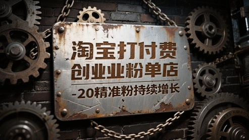淘宝打付费创业粉单店每天稳定10-20精准粉持续增长【揭秘】-项目网