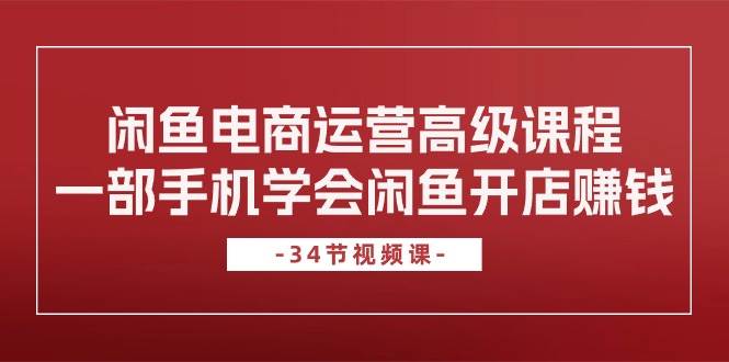 闲鱼电商运营高级课程，一部手机学会闲鱼开店赚钱（34节课）-项目网