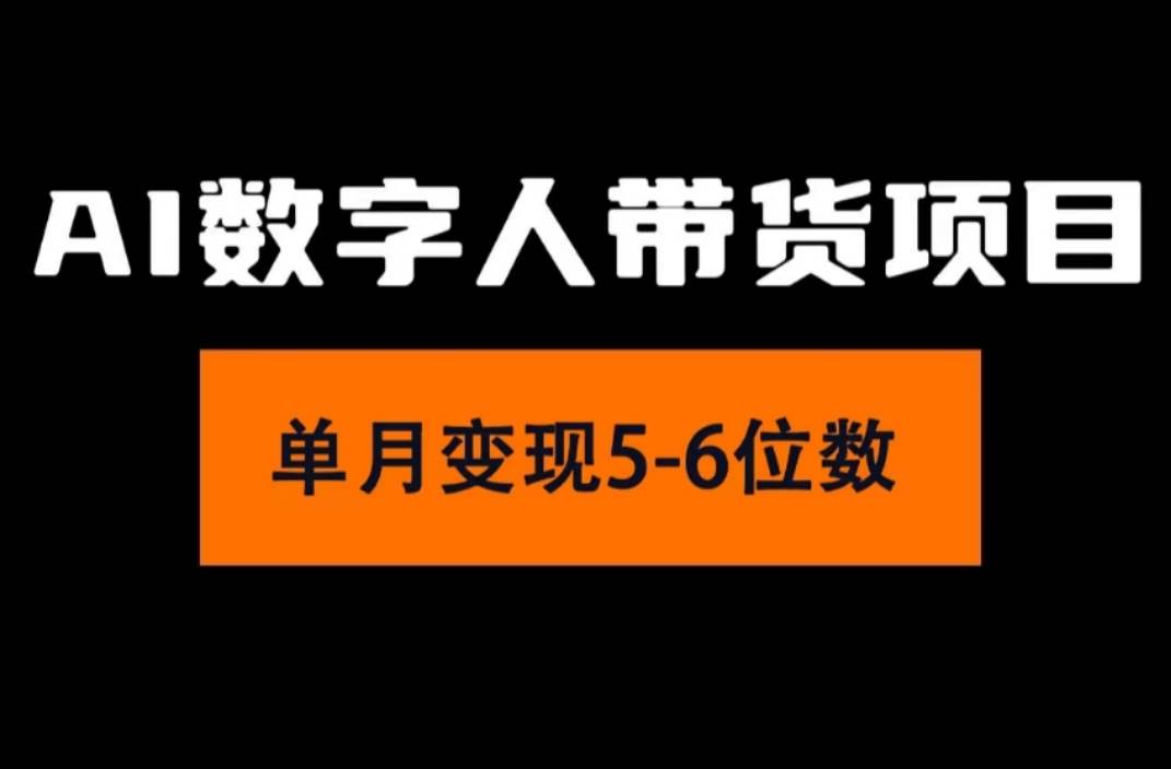 2024年Ai数字人带货，小白就可以轻松上手，真正实现月入过万的项目-项目网