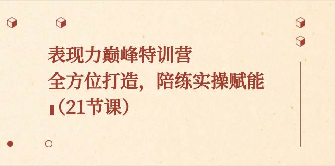 表现力巅峰特训营，全方位打造，陪练实操赋能（21节课）-项目网