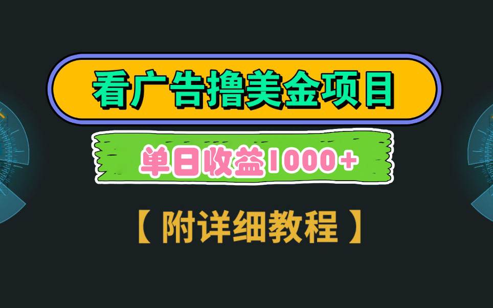 Google看广告撸美金，3分钟到账2.5美元 单次拉新5美金，多号操作，日入1千+-项目网