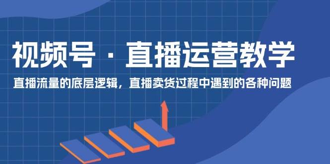 视频号 直播运营教学：直播流量的底层逻辑，直播卖货过程中遇到的各种问题-项目网