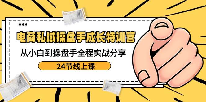 电商私域-操盘手成长特训营：从小白到操盘手全程实战分享-24节线上课-项目网