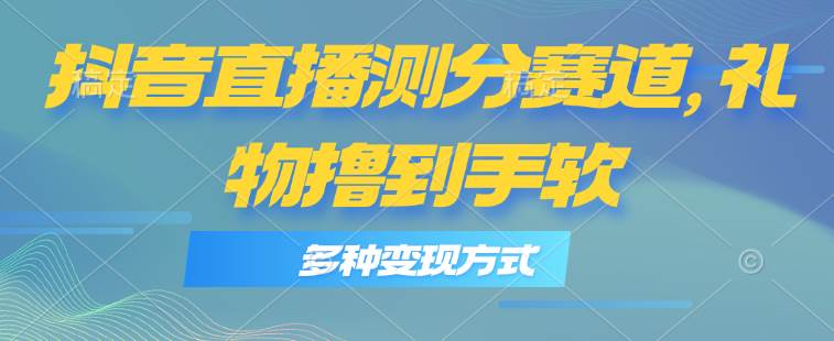 抖音直播测分赛道，多种变现方式，轻松日入1000+-项目网