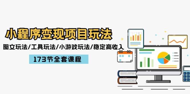 小程序变现项目玩法：图文玩法/工具玩法/小游戏玩法/稳定高收入/173节课程-项目网
