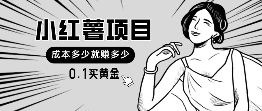 小红薯暴力项目，0.1买黄金。操作简单，日入无上限，可无限扩大。-项目网