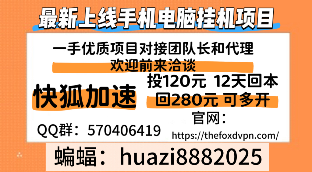 2025年最火手机电脑挂机项目-快狐加速-项目网