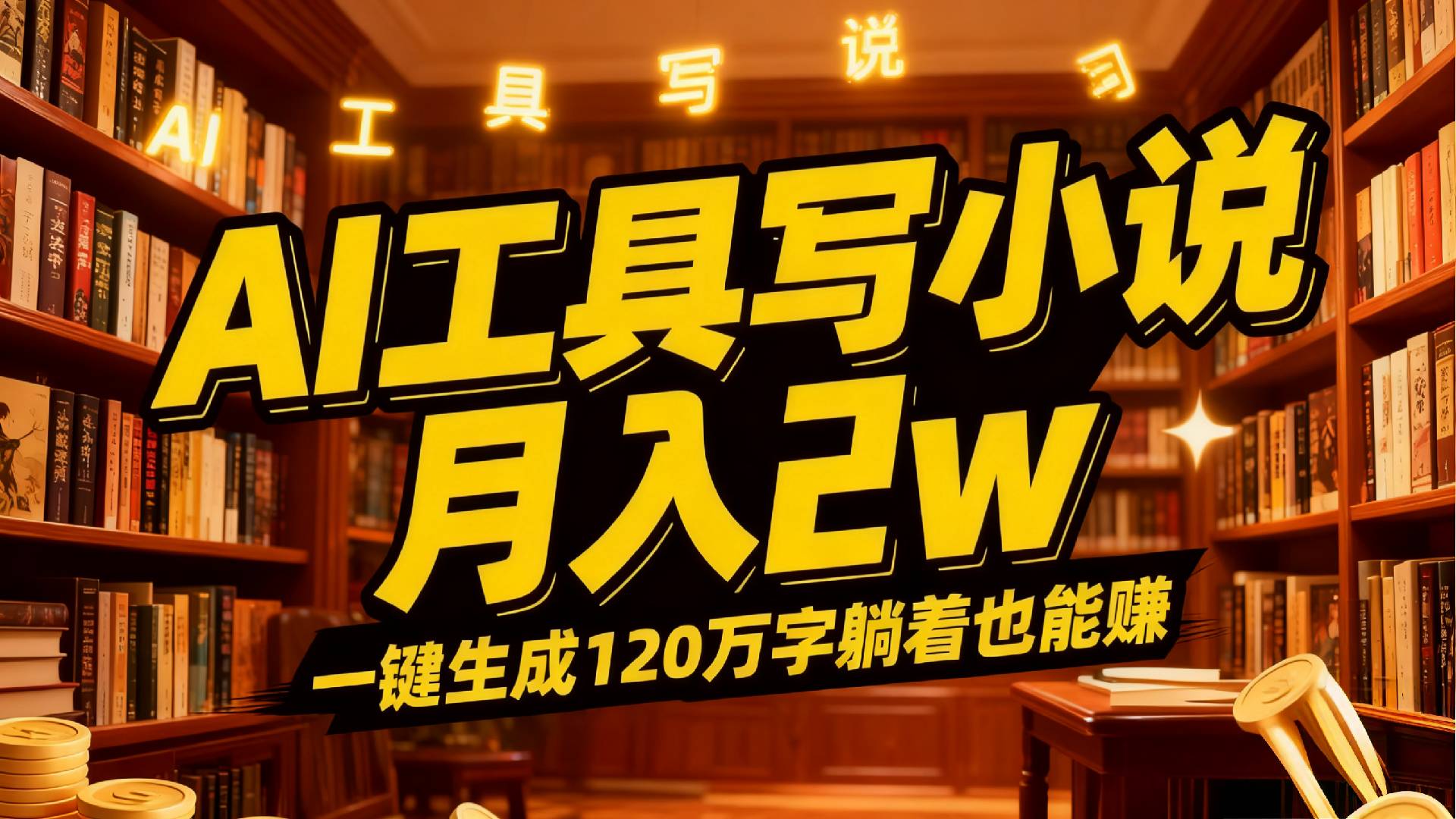 2026年AI工具写小说,一键生成120万字，躺着也能赚，月入2w+-项目网