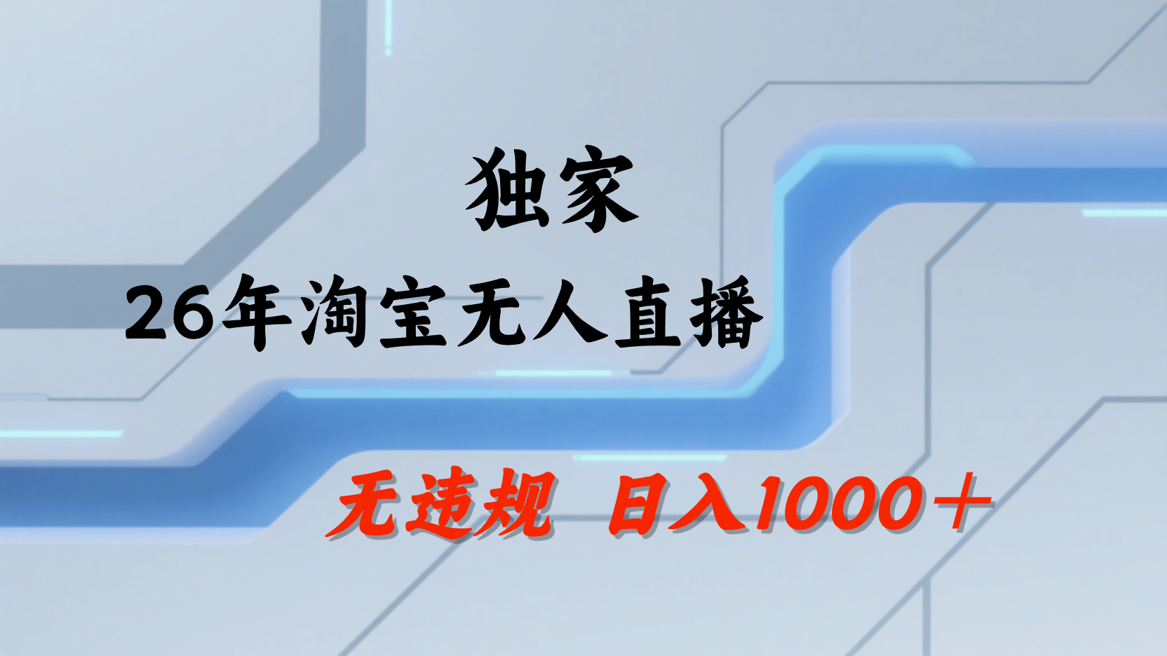 淘宝无人直播，不违规不封号，直播25小时卖17万，全年旺季！可批量矩阵-项目网