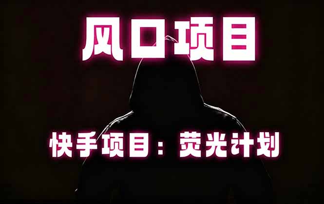 快手风口项目，荧光计划托管，长期稳定，适合批量做-项目网