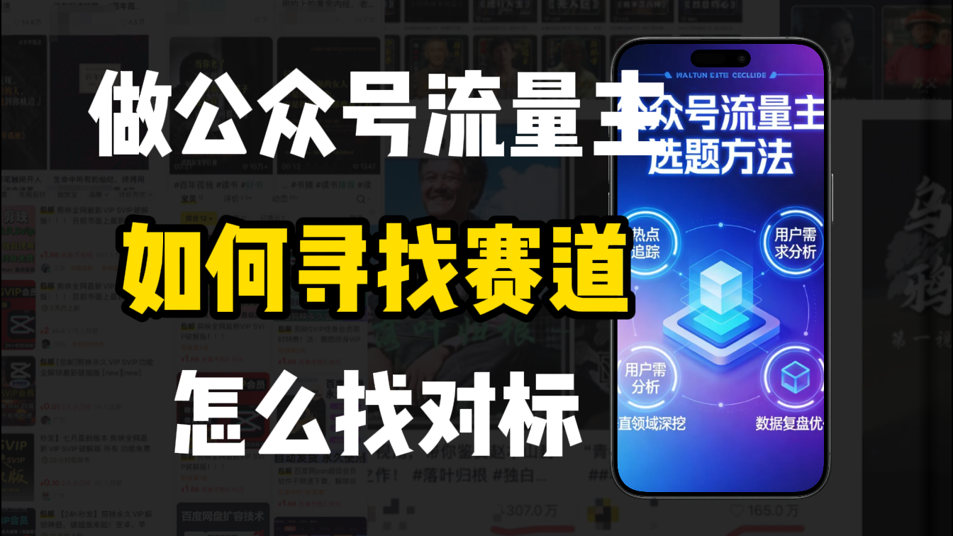 零基础做公众号流量主，如何找到适合自己的赛道-项目网