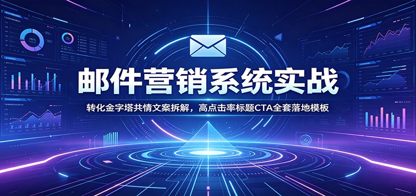 邮件营销系统实战:转化金字塔共情文案拆解,高点击率标题CTA全套落地模板-项目网