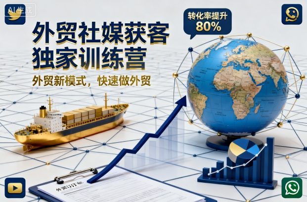 外贸社媒获客独家训练营,外贸新模式,快速做外贸(更新26年6月)-项目网