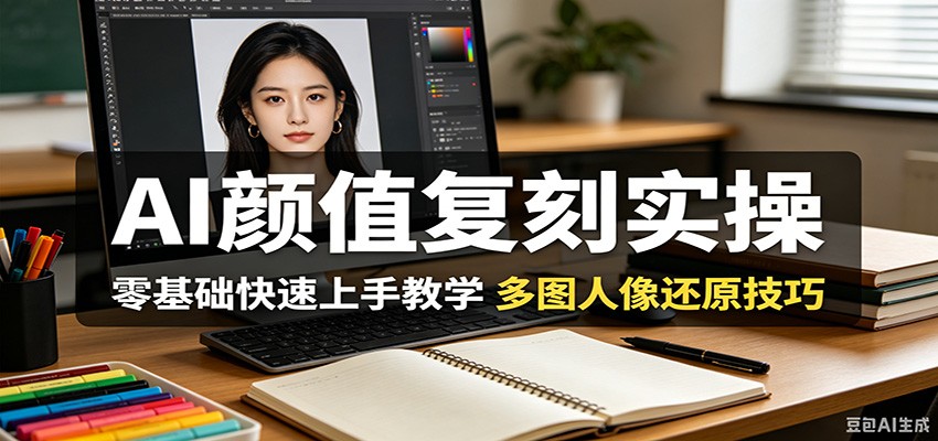 AI颜值复刻实操，零基础快速上手教学，多图人像还原技巧-项目网