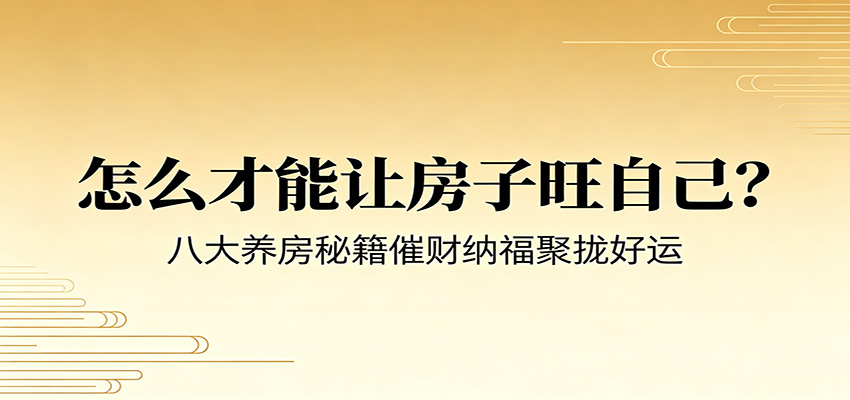 《怎么才能让房子旺自己？》八大养房秘籍催财纳福聚拢好运-项目网