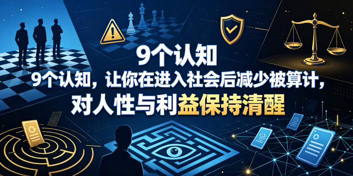 9个认知，让你在进入社会后减少被算计，对人性与利益保持清醒-项目网