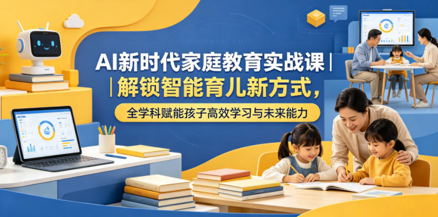 AI新时代家庭教育实战课｜解锁智能育儿新方式，全学科赋能孩子高效学习与未来能力-项目网