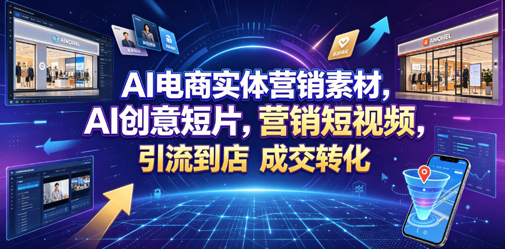 AI电商实体营销素材，AI创意短片，高效打造营销短视频，轻松引流到店，稳定提升门店客流与成交转化-项目网
