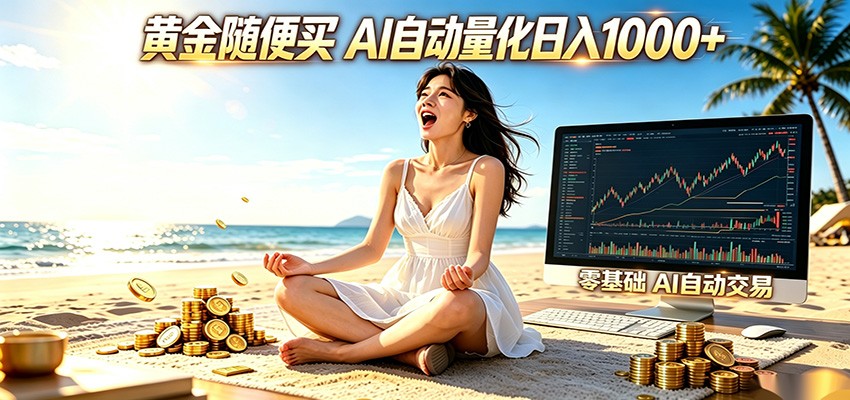黄金随便买？AI自动外汇量化交易 在家当皇帝 日入1000+-项目网