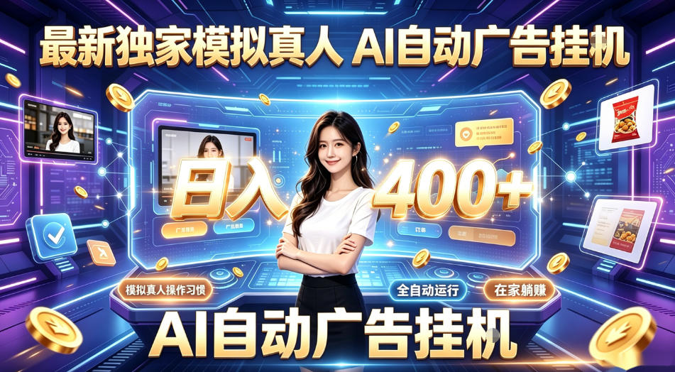 最新独家模拟真人，AI自动挂号挂G，日入400+，全程全自动运行，无需人工【揭秘】-项目网