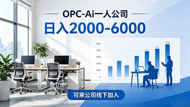 2026创业新风口—OPC一人公司模式震撼首发！日收益2000-6000+，项目绿色长久，安全稳健，合…-项目网
