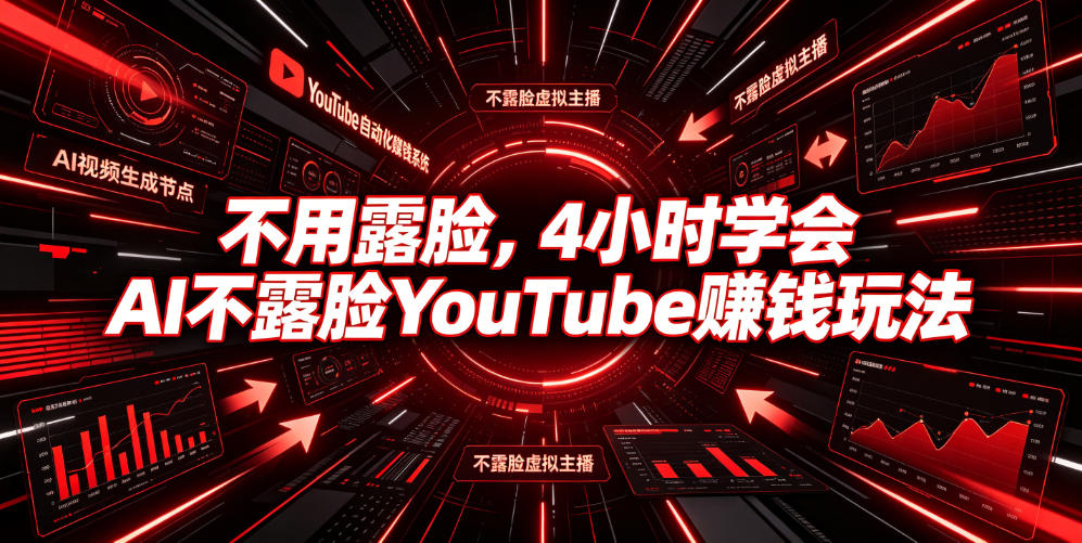 不用露脸，4小时学会AI不露脸YouTube賺钱玩法【原创双语字幕】-项目网
