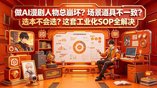做AI漫剧人物总崩坏？场景道具不一致？选本不会选？这套工业化SOP全解决 (7月更新）-项目网
