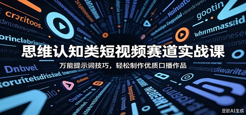 思维认知类短视频赛道实战课:万能提示词技巧,轻松制作优质口播作品-项目网