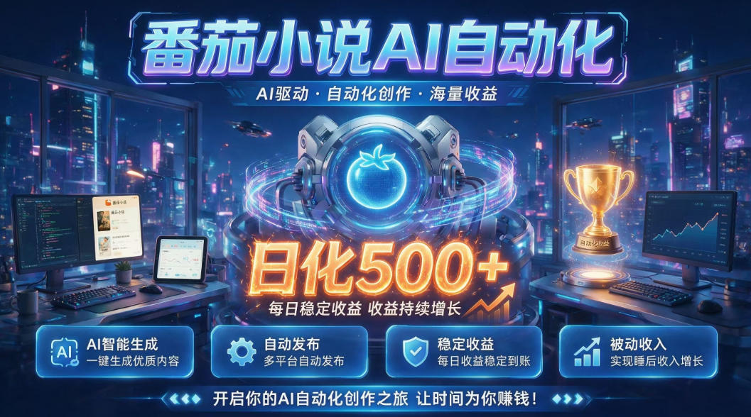 小白可做番茄AI,居家轻创业,每日稳赚500➕,普通人低门槛轻松线上增收【揭秘】-项目网