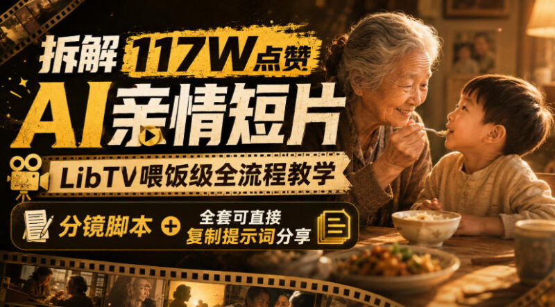 拆解117W点赞AI亲情短片,LibTV喂饭级全流程教学,分镜脚本+全套可直接复制提示词分享-项目网