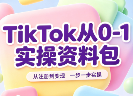 TikTok从0-1实操资料包:养号SOP+爆款公式+投流手册-项目网