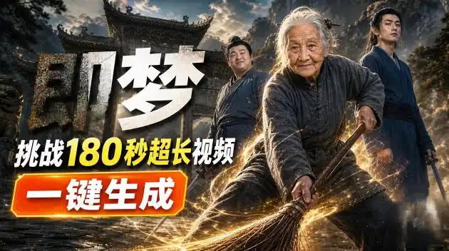 即梦挑战180秒超长视频!一键生成3分钟电影?完整制作流程详细分享!-项目网